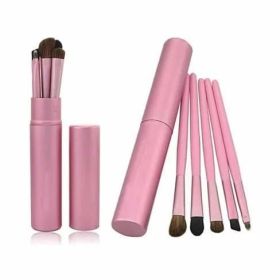 The Beautiful Traveler Makeup Brush Set in a compact Travel case (Color: Minty Fresh)