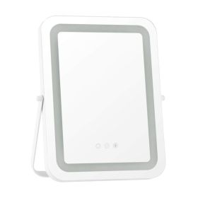 Makeup Mirror with 3 Color Dimmable Lighting for Women's (Color: White, Type: Vanity Mirror)